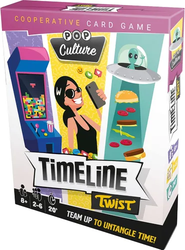Miniatura 8 de Timeline Twist Pop Culture Edition - ¡Prueba tu conocimiento cronológico! Juego de preguntas cooperativas, divertido juego familiar para niños