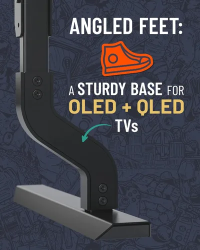 Miniatura 4 de ECHOGEAR Soporte de TV de repuesto premium para pantallas de 55"-86" - Pies en ángulo que proporcionan estabilidad universal para televisores QLED