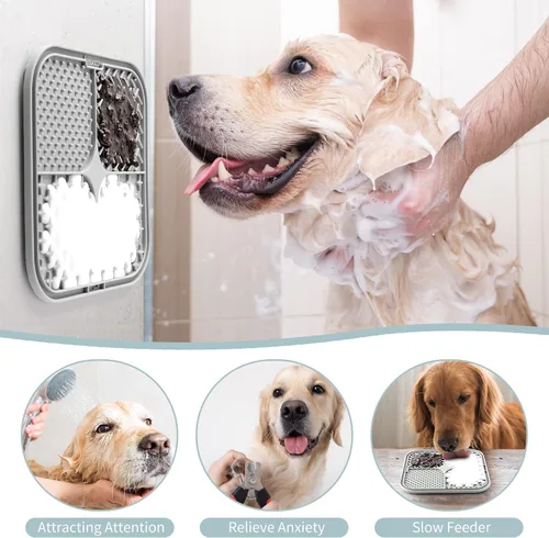 Miniatura 4 de Coomazy Alfombrilla para lamer perros y gatos, alimentador lento y diseño antideslizante, reductor de aburrimiento y ansiedad, adecuado