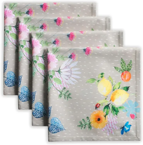 Miniatura 19 de Maison d' Hermine Happy Florals - Juego de 4 servilletas 100% algodón suave y cómodo perfectas para cenas familiares, bodas, fiestas de cóctel, 063