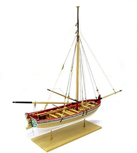Miniatura 2 de Model Shipways 18th Century Longboat Kit de modelo de madera 1:48 – Nivel principiante a intermedio – Plancha en marco – Kit modelo de barco