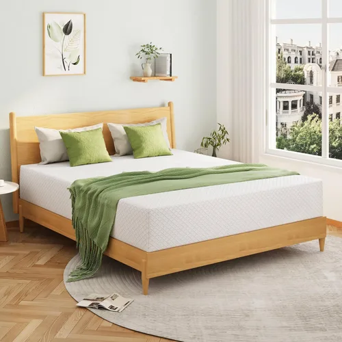 Miniatura 2 de EGOHOME Colchón Queen de 8 pulgadas, colchón de espuma viscoelástica en una caja con gel de té verde refrescante, alivia la presión con soporte