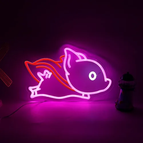 Miniatura 19 de Letrero de neón LED divertido con texto en inglés "Hey You Drop This Brain", luz de neón para hombres, decoración de habitación, oficina, regalos