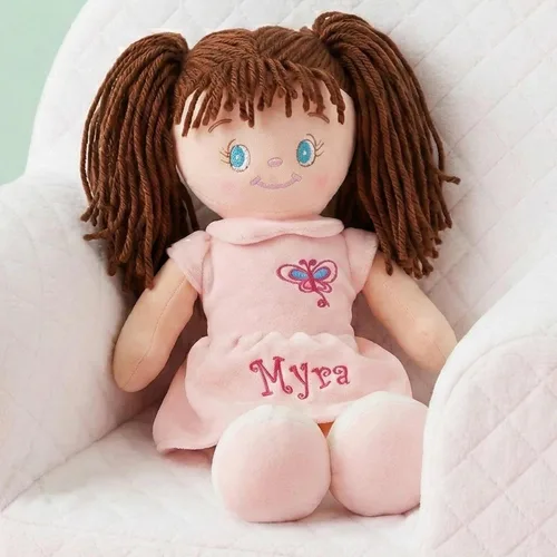 Miniatura 8 de DIBSIES - Muñeca abrazable con mariposa personalizada - 15 pulgadas (Rojo)