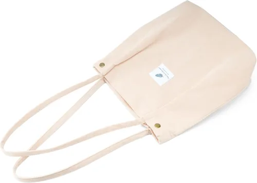 Miniatura 5 de Linda bolsa de pana para mujer, bolsas de hombro de lona para viajes y compras
