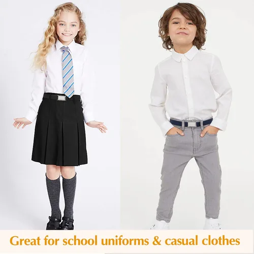 Miniatura 7 de JASGOOD Cinturón magnético ajustable para niños y niñas, cinturón elástico con hebilla magnética fácil para niñas de regreso a la escuela