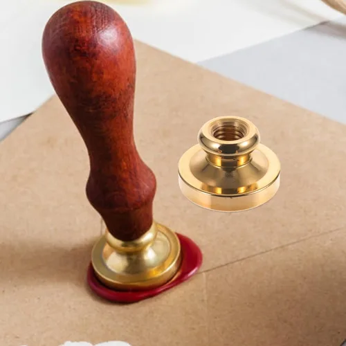 Miniatura 5 de SEWACC Cabeza de sello de cera de latón antiguo, cabeza de sello de cera de latón antiguo, cabeza de sello de sello 3D grabada profunda para sobres
