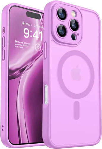 Miniatura 107 de CANSHN Funda magnética compatible con iPhone 17 Pro, mejorada [protección completa de la cámara] [compatible con Magsafe] [mate translúcido] funda