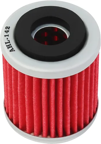 Miniatura 5 de AHL 142 Filtro de aceite 1UY-13440-01 1UY-13440-02 compatible con Yamaha YFM350X Warrior 350 1987-2004 YFM350R Raptor 350 2005-2013 YFM350FX Rojo