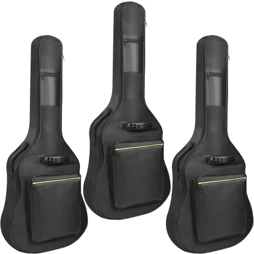 Miniatura 9 de Mdvora Bolsas de guitarra – Paquete de 1/2/3 bolsas de concierto, 38-41 pulgadas, funda para guitarra eléctrica y acústica, Oxford impermeable, dos