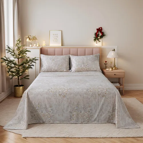 Miniatura 37 de FADFAY Juego de sábanas de cama con estampado floral amarillo, de algodón, tamaño King, suaves, transpirables, estilo Shabby Coquette, con bolsillo