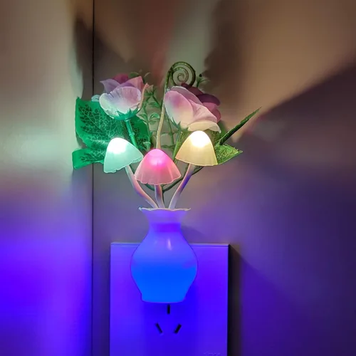 Miniatura 8 de AUSAYE - Luz nocturna LED que cambia de color, paquete de 1 lámpara enchufable del crepúsculo al amanecer, lámpara de decoración para el hogar, luz