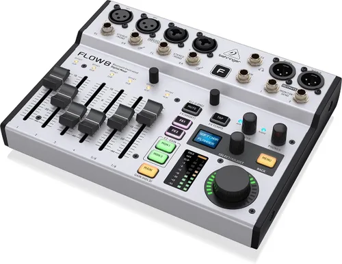 Miniatura 3 de Behringer FLOW 8 Mezclador Digital de 8 Entradas con Audio Bluetooth y Control de Aplicación, Faders de Canal de 60 mm, 2 Procesadores de FX e