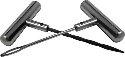 Miniatura 4 de Herramienta de reparación de tapón de neumático con mango en T de aluminio - Aguja de sonda espiral de acero reemplazable