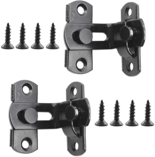 Paquete de 2 cerraduras de puerta de granero de acero inoxidable, cerradura de cerca, cerrojo de seguridad, cerrojo para ventana, puerta, gabinete,