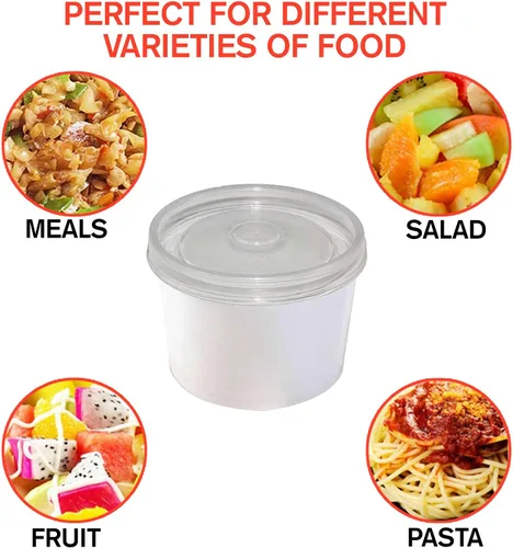 Miniatura 4 de Recipientes de sopa de papel de 12oz con tapas, cuencos de sopa desechables con tapas, 50