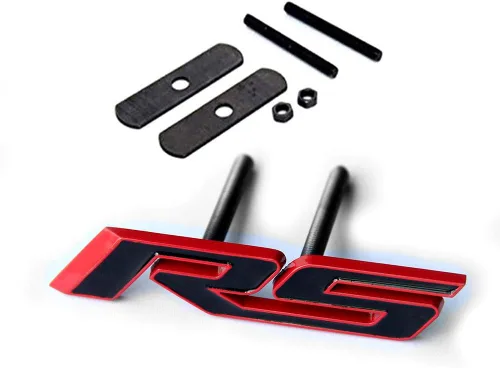 Miniatura 2 de Yoaoo 1 unidad, emblema RS OEM negro mate, insignia de rejilla 3D, logotipo de metal compatible con Zl1 1LE, accesorios negro mate