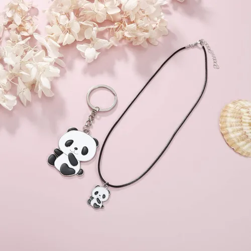 Miniatura 2 de Collar de panda, precioso panda llavero panda pulsera panda joyería