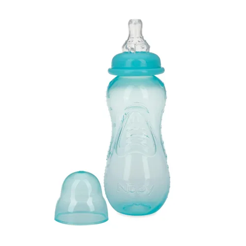 Miniatura 4 de Nuby Biberones de cuello estándar antigoteo, 10 onzas (paquete de 3), boquilla de control de flujo variable, sistema de aire anticólicos, 0 meses