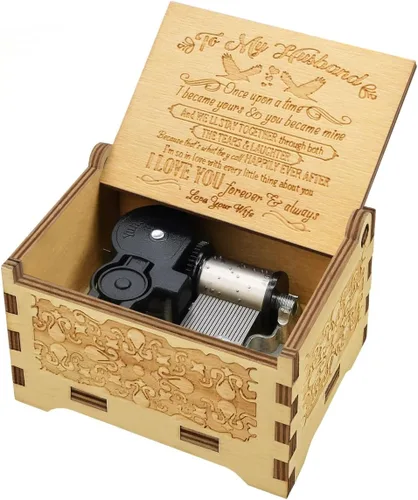 Miniatura 11 de Sooharic You are My Sunshine - Caja de música para hija, hijo, papá, mamá, única para niños, caja de música de madera con grabado vintage