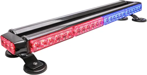 Miniatura 11 de CUMART 26.5" Barra de luz de alerta en el techo para vehículos ámbar amarillo 54 LED, luz de advertencia de emergencia intermitente