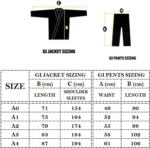 Miniatura 5 de Twister Challenge Brazilian Jiu Jitsu Gi Uniforme de Jiu Jitsu BJJ Gi Tela ligera preencogida Viene con cinturón gratis