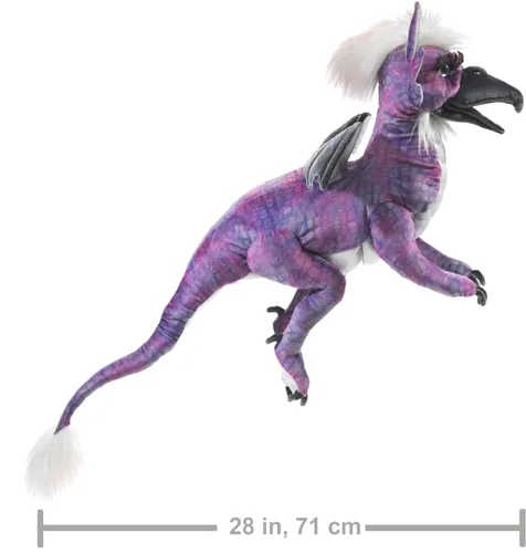 Miniatura 5 de Folkmanis Marioneta de mano de dragón con pico, morado; negro; blanco
