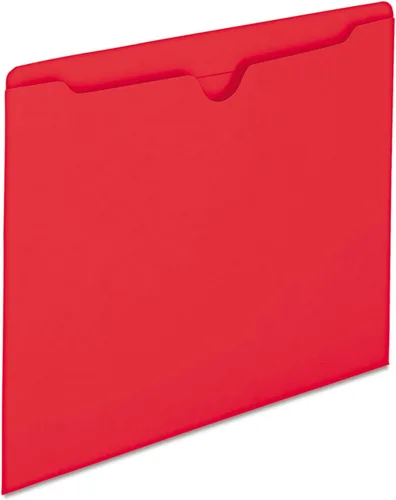 Miniatura 4 de Smead Chaqueta archivadora, pestaña de corte recto reforzada, plana, sin expansión, tamaño carta, rojo, 100 por caja (75509)