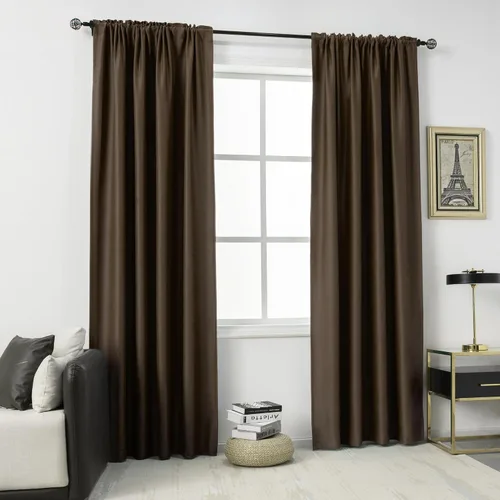 Miniatura 22 de DUALIFE Cortinas opacas de 45 pulgadas de largo, 2 paneles para ventanas pequeñas de dormitorio, aislamiento térmico, bolsillo para barra, cortinas