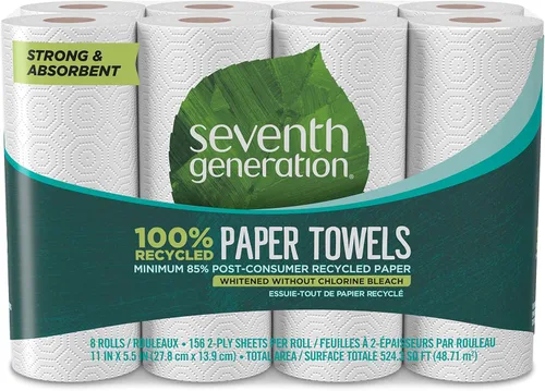 Miniatura 8 de Seventh Generation Paquete de 4 toallas de papel de 2 capas, 100% papel reciclado, 6 rollos