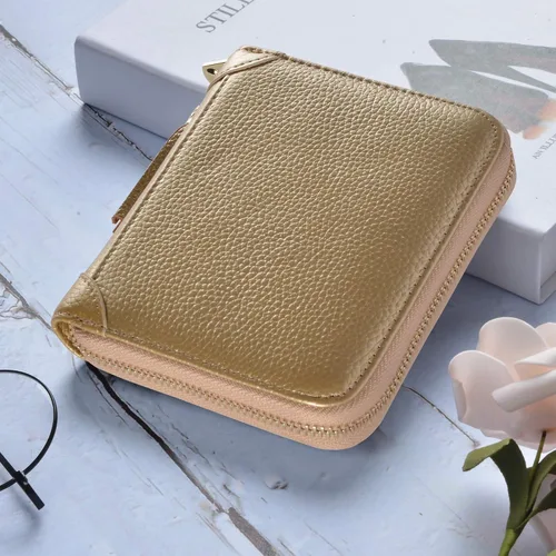 Miniatura 2 de Easyoulife - Billetera de piel con cierre y tarjetero para mujer, con bloqueo de interferencia de radiofrecuencia (RFID)