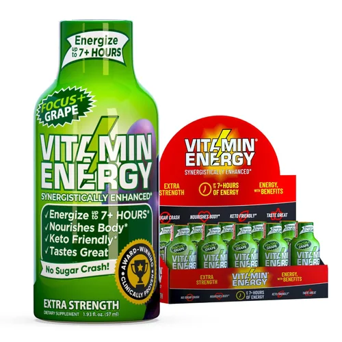Miniatura 10 de Vitamin Energy Immune+ Extra Strength Energy Shot Army Orange 10 unidades, 260 mg de cafeína natural, vitaminas B, citicolina, té verde, apoyo