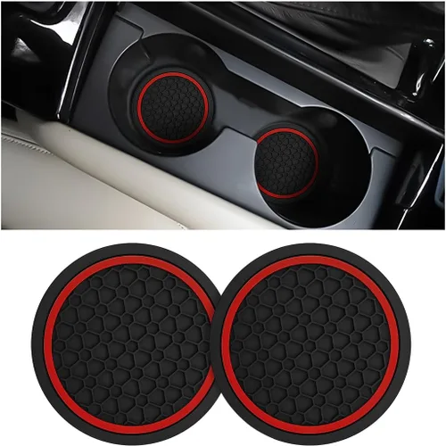 Miniatura 17 de Mandark 2 piezas posavasos para portavasos de automóvil, almohadillas antideslizantes de 2.75 pulgadas para insertar en portabotellas de agua