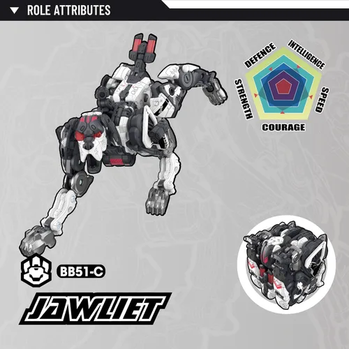 Miniatura 7 de 52TOYS Beastbox BB-51C Jawliet - Figura de acción de juguete de deformación, juguetes de conversión en mecha y cubo, regalo perfecto de fiesta