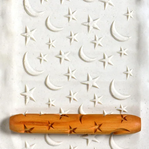 Miniatura 20 de MKM Pottery Tools Rodillos de mano de madera para arcilla (HR-12 puntos)