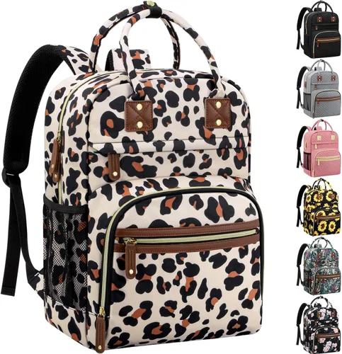 Miniatura 19 de Tenot Mochila de Pañales para Mujeres con Cambiador, Bolsa de Bebé con Bolsillos Aislados, Bolsas de Pañales Multifuncionales para Niña y Niño, Gris