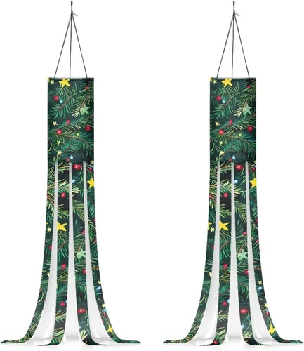 Miniatura 42 de Mummy Windsock - Calcetines de viento suaves e impermeables con bandera de Halloween, 2 piezas, lavables a máquina, secado rápido, bandera colgante