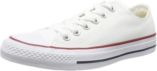 Converse All Star Ox Low Chuck Taylor Chucks Tenis deportivos para mujer, color blanco sin blanquear, talla 6.5, blanco natural