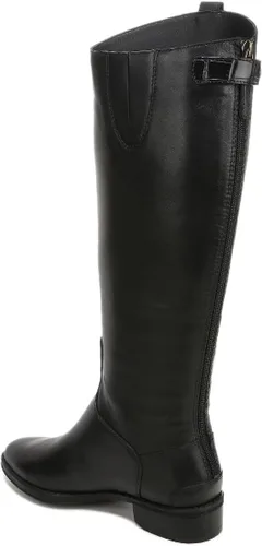 Miniatura 4 de YDN Botas planas elegantes hasta la rodilla para mujer, puntera cerrada, cremalleras traseras, tacones bajos, botas de equitación, zapatos