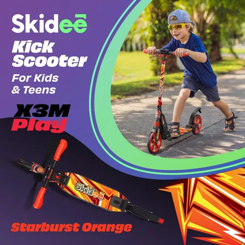 Miniatura 3 de SKIDEE Patinete para Adultos y Adolescentes, Altura Ajustable, Plegable, Ruedas Grandes, Ligero, Duradero, Suspensión Anti-Golpes, Hasta 220 Libras