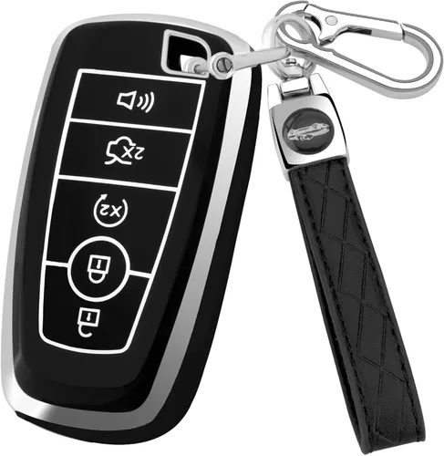Miniatura 16 de XIYANG TRADE Funda para llavero Ford con llavero, funda para llavero para Ford Explorer Fusion Escape Edge Expedition F150 F250 F350 F450 F550 Azul