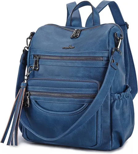 Miniatura 29 de Bolsos mochila monedero de piel sintética para mujer, bolsas con zíper, mochilas de hombro casuales