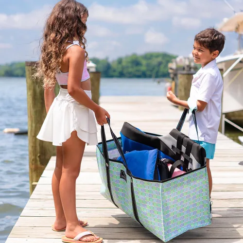 Miniatura 13 de SCOUT Errand Boy - Bolso utilitario extra grande y ligero con cremallera separable, plegable para comestibles y mercado o playa