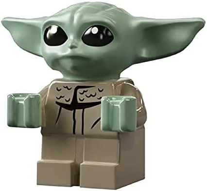 Miniatura 2 de LEGO Star Wars: The Child - Grogu - Minifigura Baby Yoda con portabebés / mochila - Muy pequeña (menos de 1 pulgada de alto), transparente