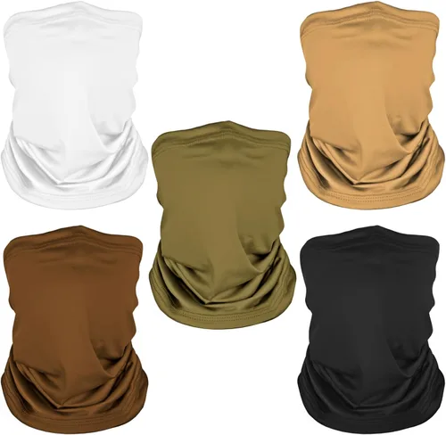 Miniatura 10 de 5 Pack Neck Gaiter Face Cover for UV Sun Protection, Dustproof Breathable Cooling Gator for Men Women Outdoor Sports