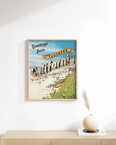 Miniatura 5 de HAUS AND HUES Pósteres vintage de viaje de California, arte de pared, pósteres vintage e imágenes de California, impresión de Los Ángeles, marco