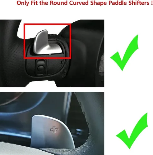 Miniatura 2 de Extensión de levas de cambio para Dodge Charger, Challenger - Cubiertas de levas de cambio de volante de aluminio billete compatibles con Dodge