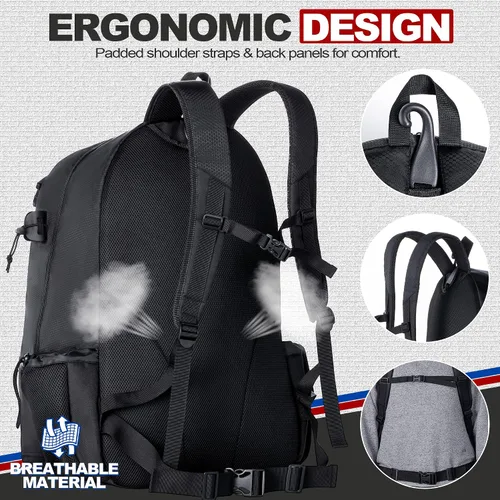 Miniatura 5 de Mochila para lacrosse GoHimal extra grande con soporte para palo de arrastre Tow Stick Holder