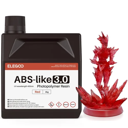 Miniatura 15 de ELEGOO 8K Resina similar a ABS 3.0, Resina de fotopolímero de curado UV 405nm, Resina ABS mejorada para impresión 3D, mayor precisión, menor
