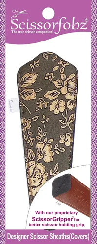 Miniatura 82 de Fundas protectoras para tijeras de diseñador, 4 unidades, tamaño surtido, diseño floral victoriano azul #4-304 Jardín floral victoriano azul